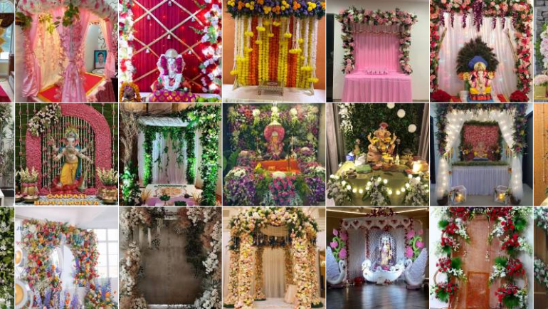 Ganpati Flower Decoration in Mumbai | Affordable & Stunning